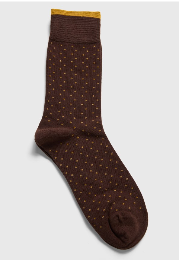 Men's cotton blend socks with micro pattern