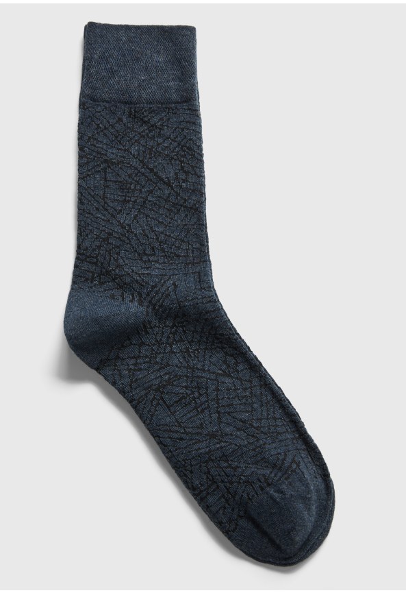 Men's one size socks with abstract pattern