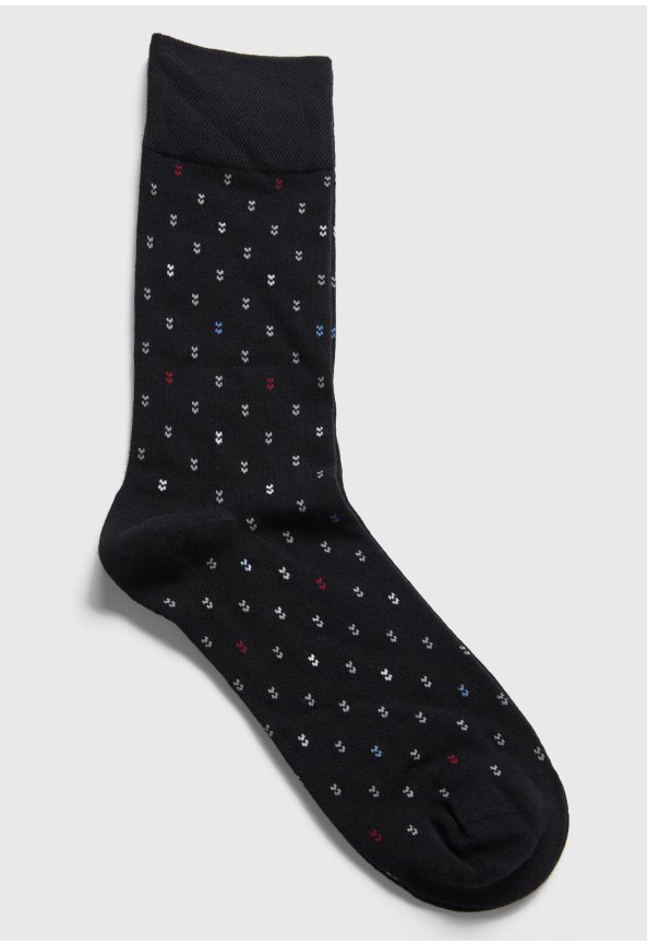 Micro chevron patterned socks
