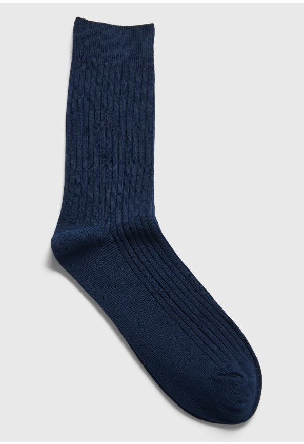 Men's classic solid ribbed socks