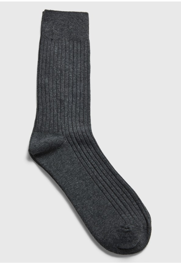 Ανδρικές μονόχρωμες ribbed κάλτσες