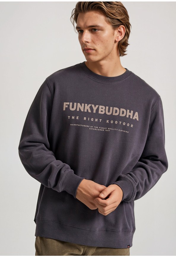 Relaxed fit φούτερ με Funky Buddha τύπωμα