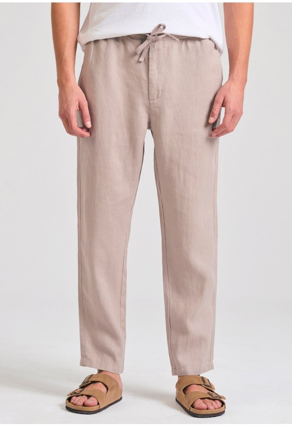 Ανδρικό comfort fit linen blend chino παντελόνι