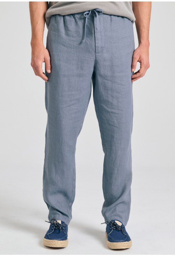 Ανδρικό comfort fit linen blend chino παντελόνι