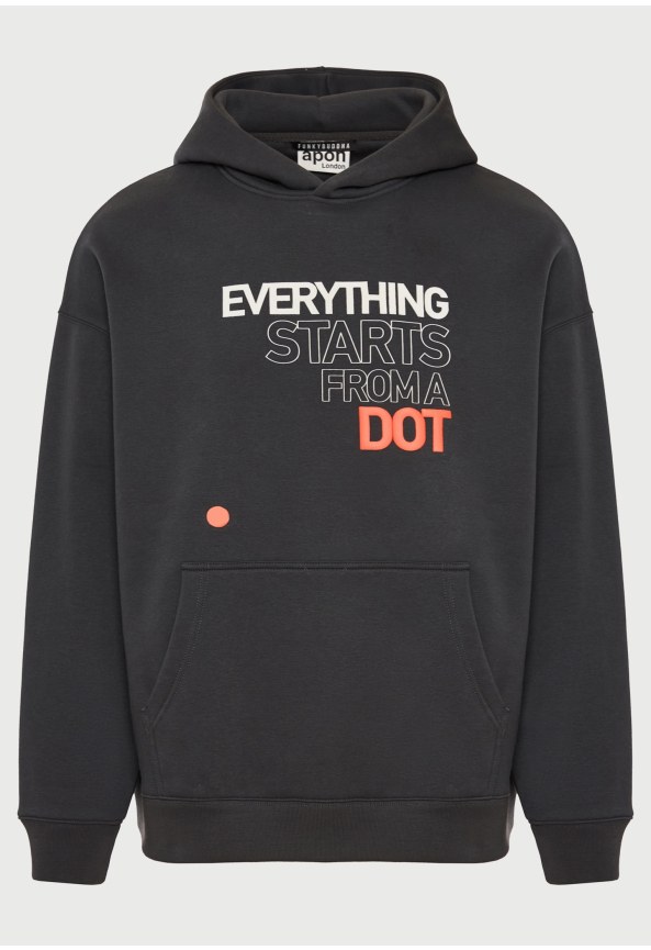 Relaxed fit φούτερ με κουκούλα Dot Bauhaus - FUNKY BUDDHA x apoh London