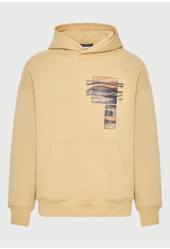 Relaxed fit φούτερ με κουκούλα MUNCH - FUNKY BUDDHA x apoh London