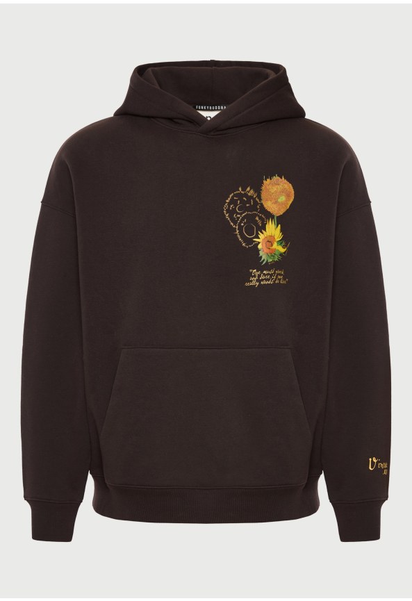 Relaxed fit φούτερ με κουκούλα Sunflowers - FUNKY BUDDHA x apoh London