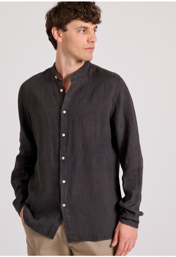 Λινό πουκάμισο με λαιμό mao Garage 55