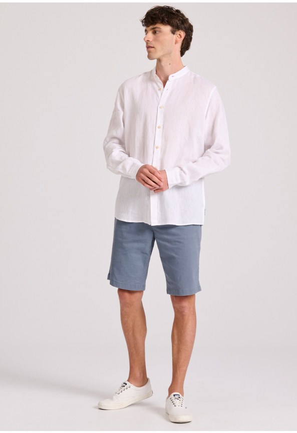 Λινό πουκάμισο με λαιμό mao Garage 55