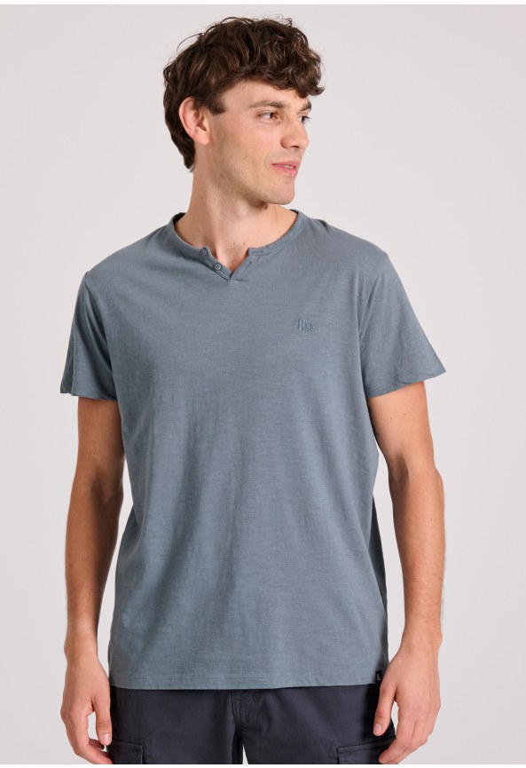 T-shirt με λαιμό henley Garage 55