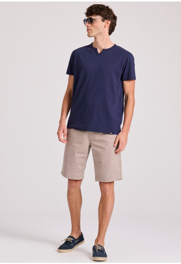 T-shirt με λαιμό henley Garage 55