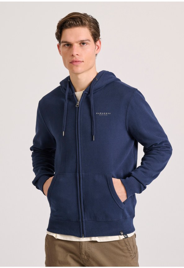 Ανδρική ζακέτα φούτερ με logo στο στήθος Garage 55