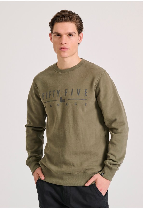 Crew neck chest printed sweatshirt Garage 55