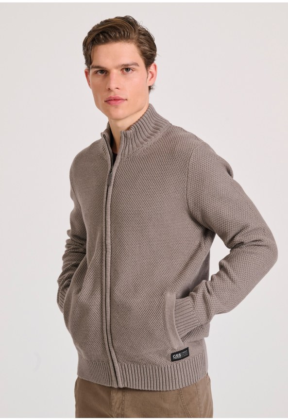 Men's cardigan with embossed texture Garage 55
