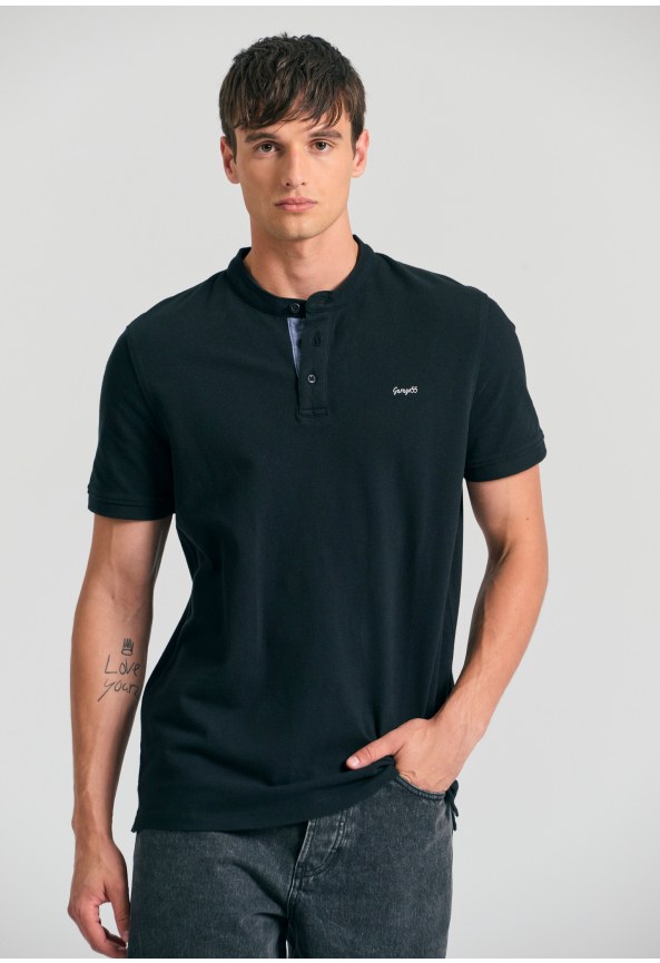 Polo μπλούζα με λαιμό mao Garage 55.