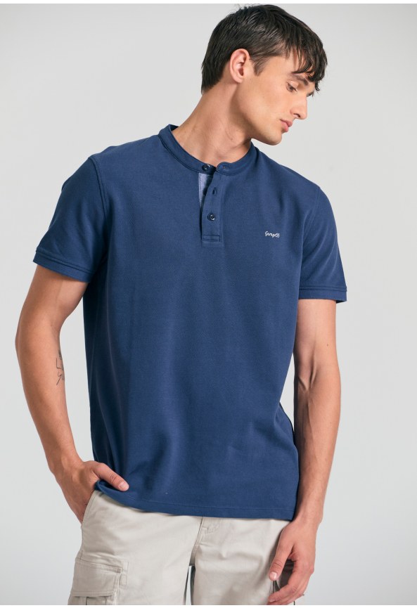 Polo μπλούζα με λαιμό mao Garage 55.