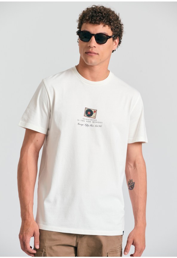 T-shirt με vintage τύπωμα Garage 55.
