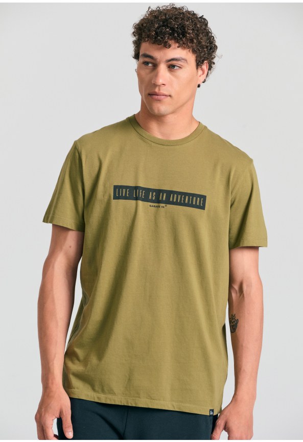T-shirt με τύπωμα στο στήθος Garage 55.