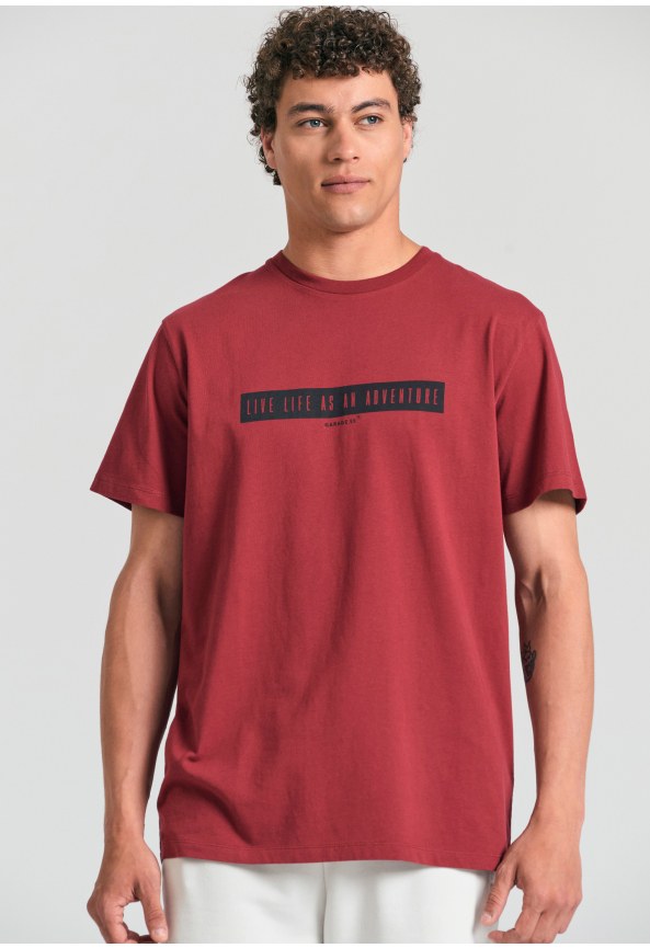 T-shirt με τύπωμα στο στήθος Garage 55.