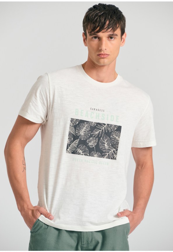 T-shirt με frame τύπωμα στο στήθος Garage 55.