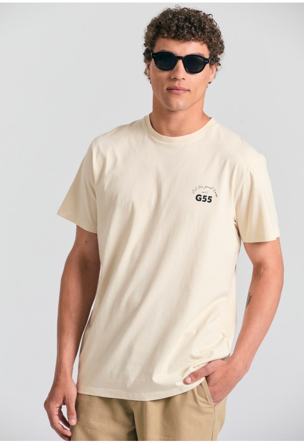 T-shirt με τύπωμα στην πλάτη Garage 55.