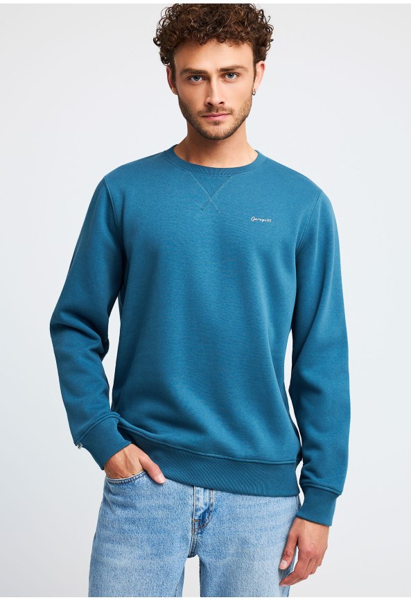 Φούτερ λαιμόκοψη με τύπωμα Garage 55