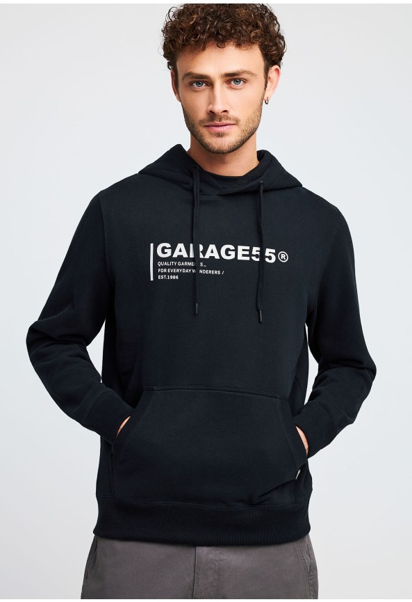 Ανδρικό φούτερ με κουκούλα και τύπωμα στην πλάτη Garage 55