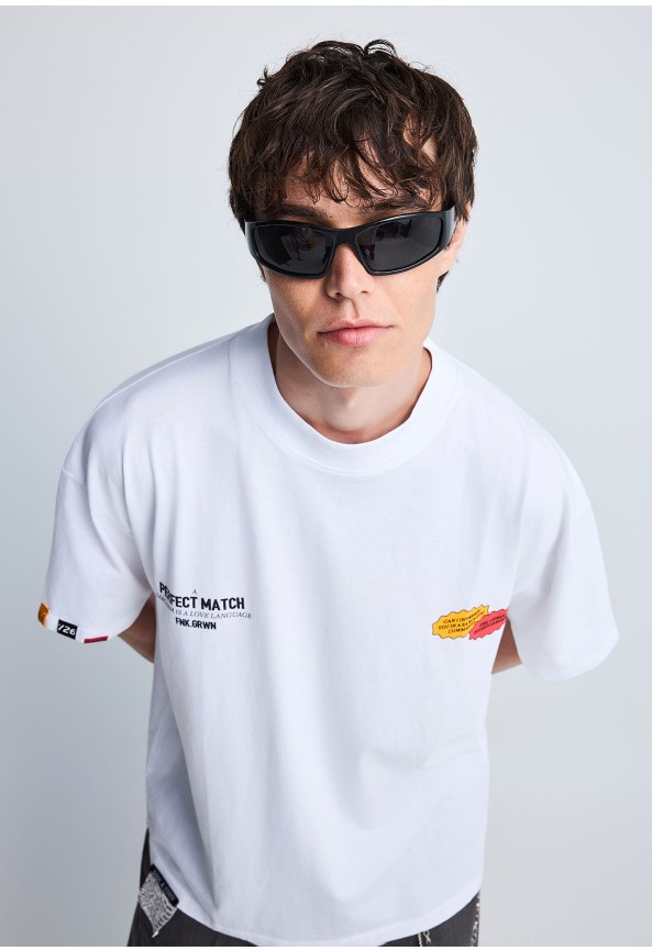 FNK.GRWN oversized t-shirt με τύπωμα PERFECT MATCH