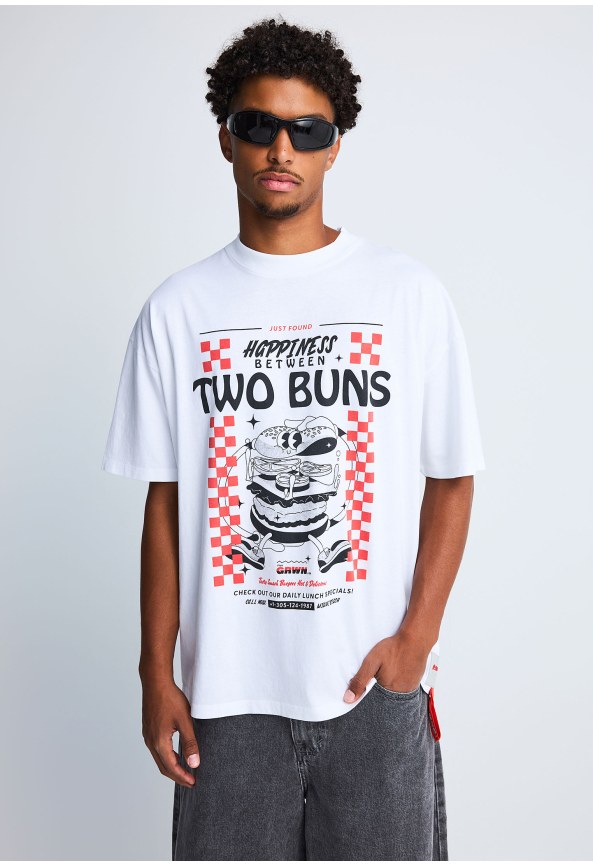 FNK.GRWN oversized t-shirt με τύπωμα TWO BUNS