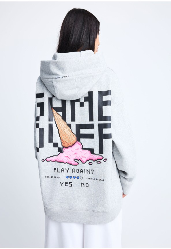 FNK.GRWN oversized hoodie with print
