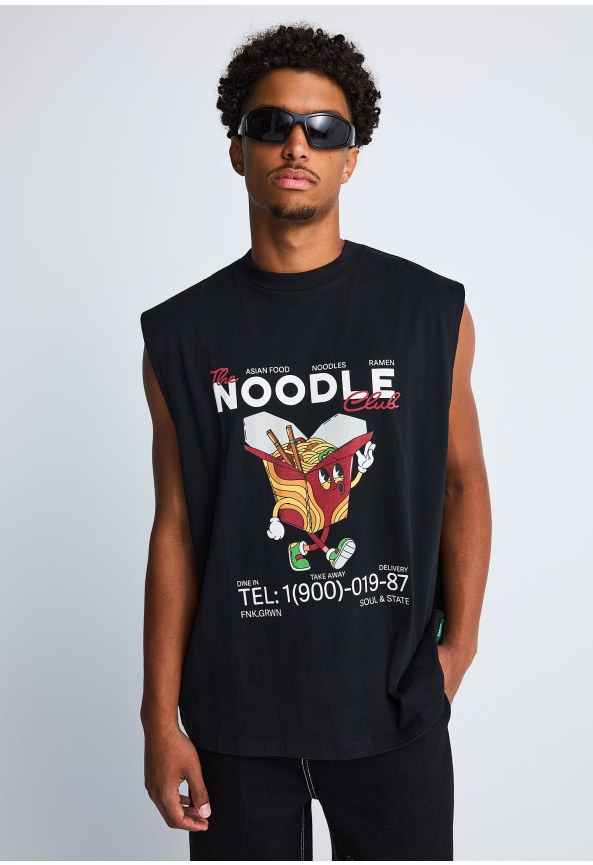 FNK.GRWN oversized αμάνικο t-shirt NOODLE Soul & State