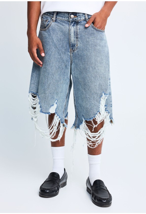 FNK.GRWN loose fit denim βερμούδα