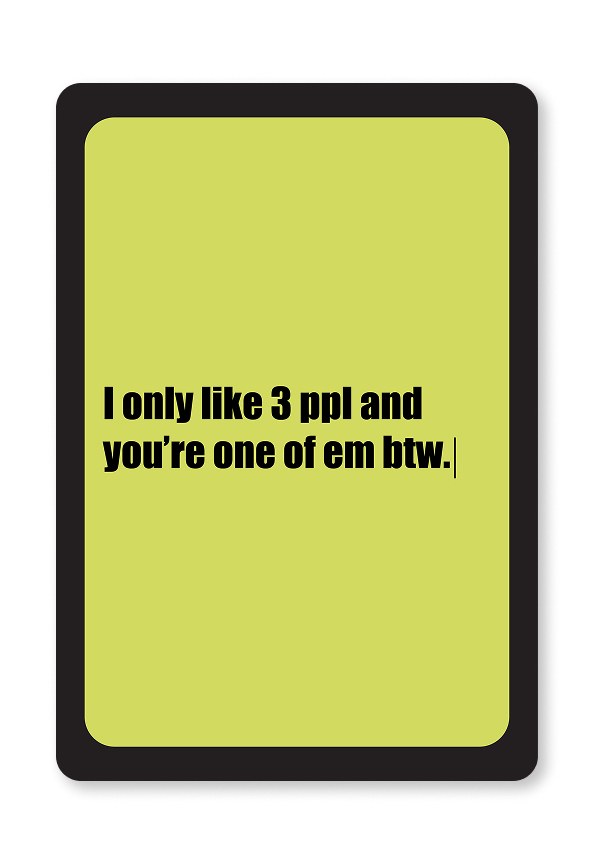 Giftcard | I only like 3 ppl