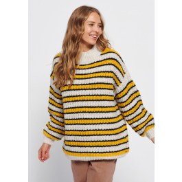 Loose fit striped sweater