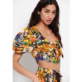 All over printed cropped top
