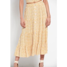 All over printed viscose skirt