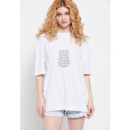 Loose fit text printed t-shirt on the back