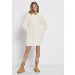 Cable knit chenille mini dress