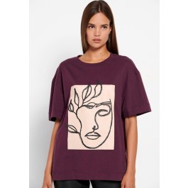 Oversized crew neck printed t-shirt