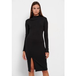 Midi dress in rib weave