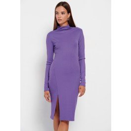 Midi dress in rib weave