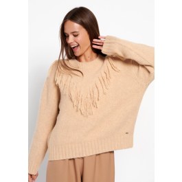 Oversized boho πλεκτή μπλούζα
