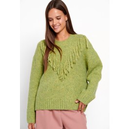 Oversized boho πλεκτή μπλούζα
