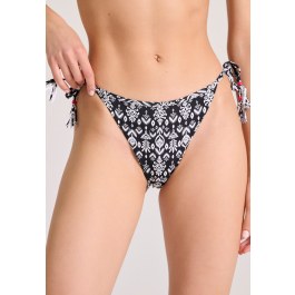 Εμπριμέ μπικίνι σλιπ με πλαϊνό δέσιμο