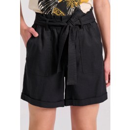 Lyocell blend σορτς με ζώνη