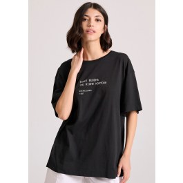 Loose fit t-shirt με text artwork τύπωμα στην πλάτη