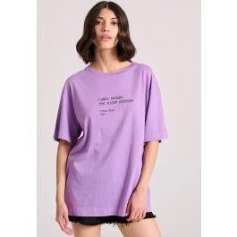 Loose fit t-shirt με text artwork τύπωμα στην πλάτη