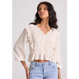 Μακρυμάνικη μπλούζα με βολάν