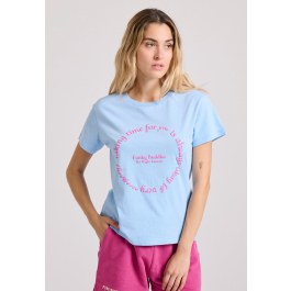 Organic cotton t-shirt with embossed print