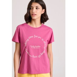 Organic cotton t-shirt with embossed print